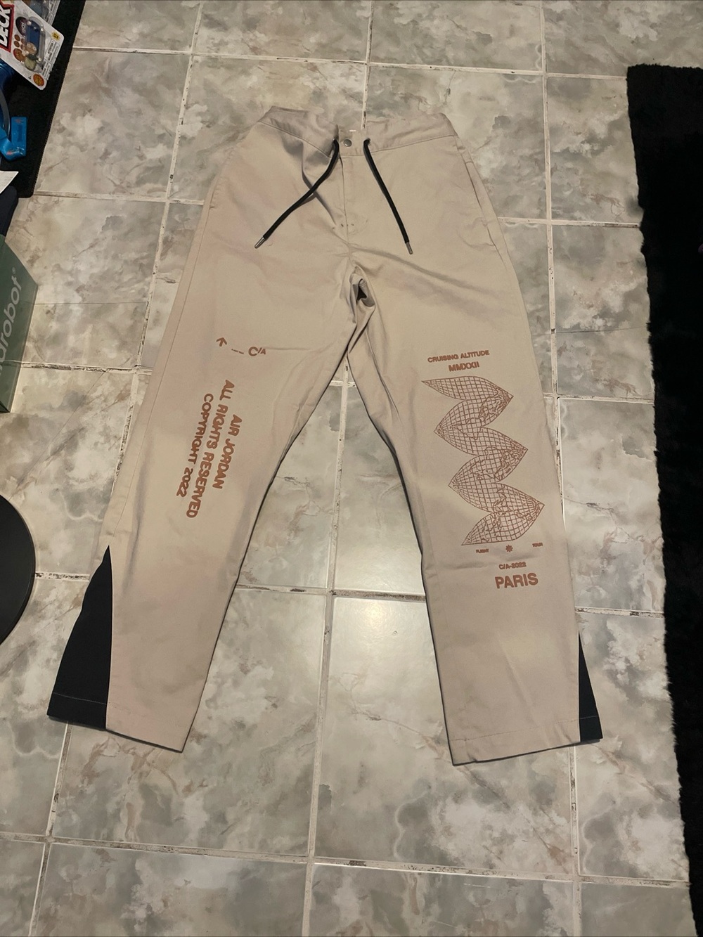 Nike Jordan Flight Heritage Woven Pants Beige Sz M